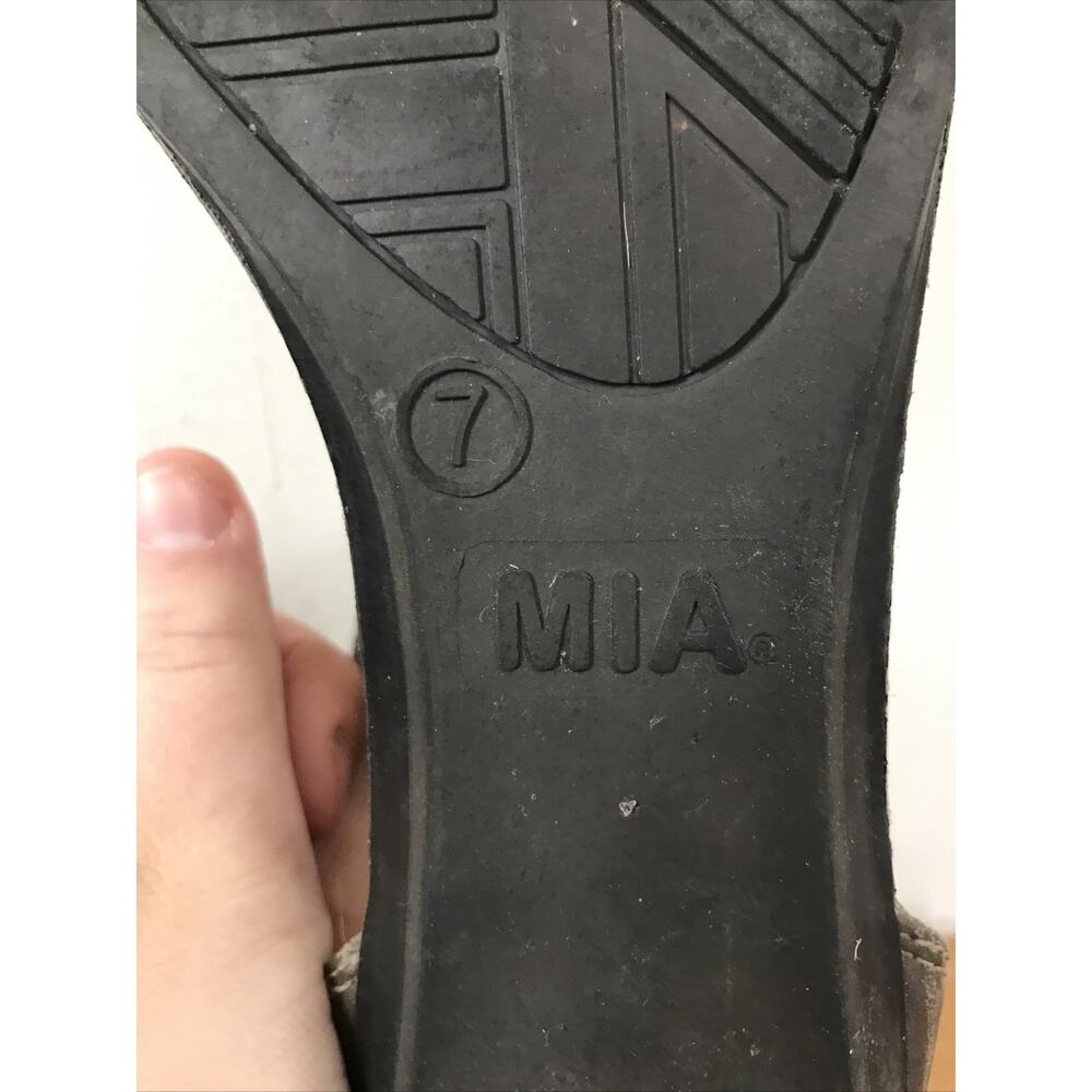 MIA Kios Synthetic Vegan Faux Leather Bronze Zip Up Gladiator Sandals 7 37.5 - Picture 7 of 8